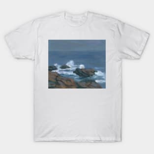 Atlantic Ocean Maine Coastal View on an overcast day T-Shirt